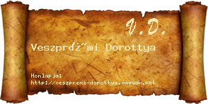 Veszprémi Dorottya névjegykártya